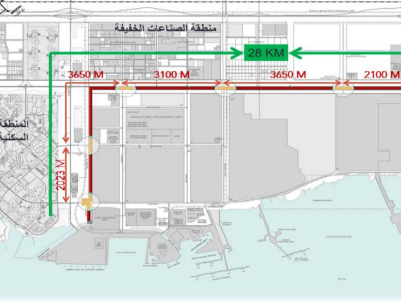 SECURITY FENCING AND CHECK POINTS FOR HEAVY INDUSTRIAL AREA, YANBU